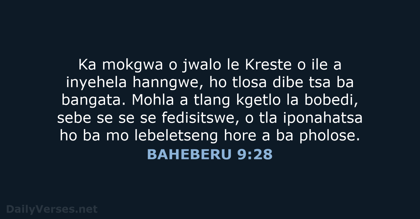 BAHEBERU 9:28 - SSO89