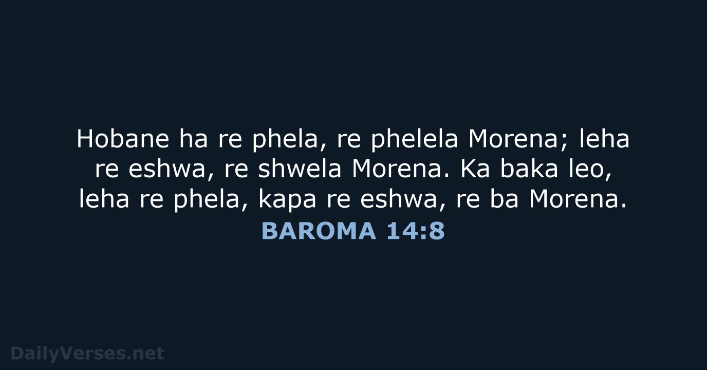 BAROMA 14:8 - SSO89