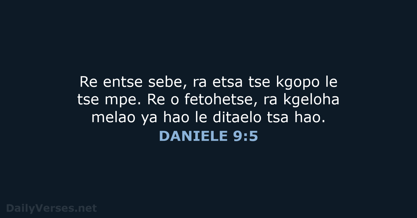 DANIELE 9:5 - SSO89
