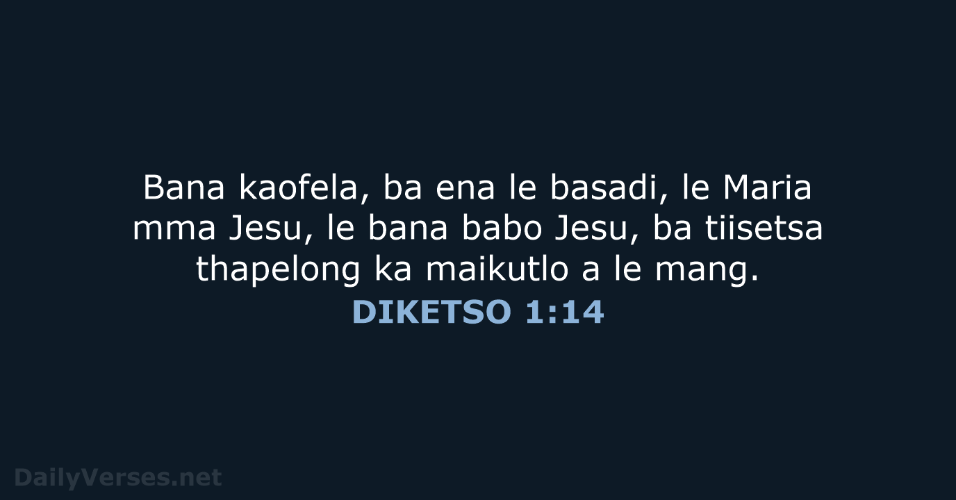 DIKETSO 1:14 - SSO89