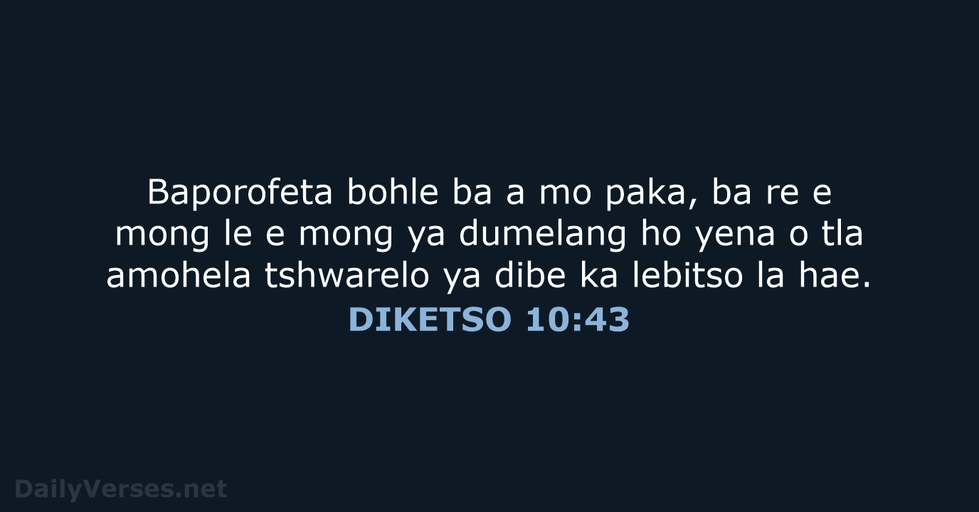 DIKETSO 10:43 - SSO89