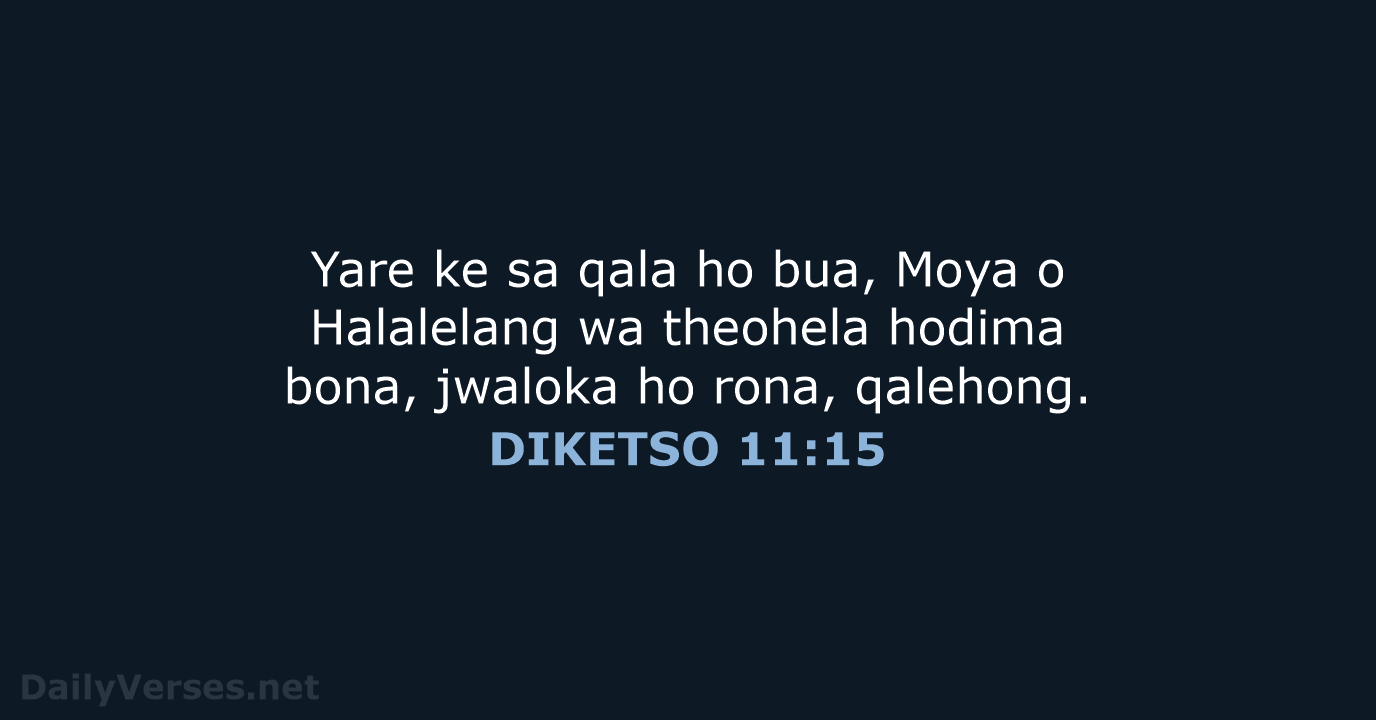 DIKETSO 11:15 - SSO89
