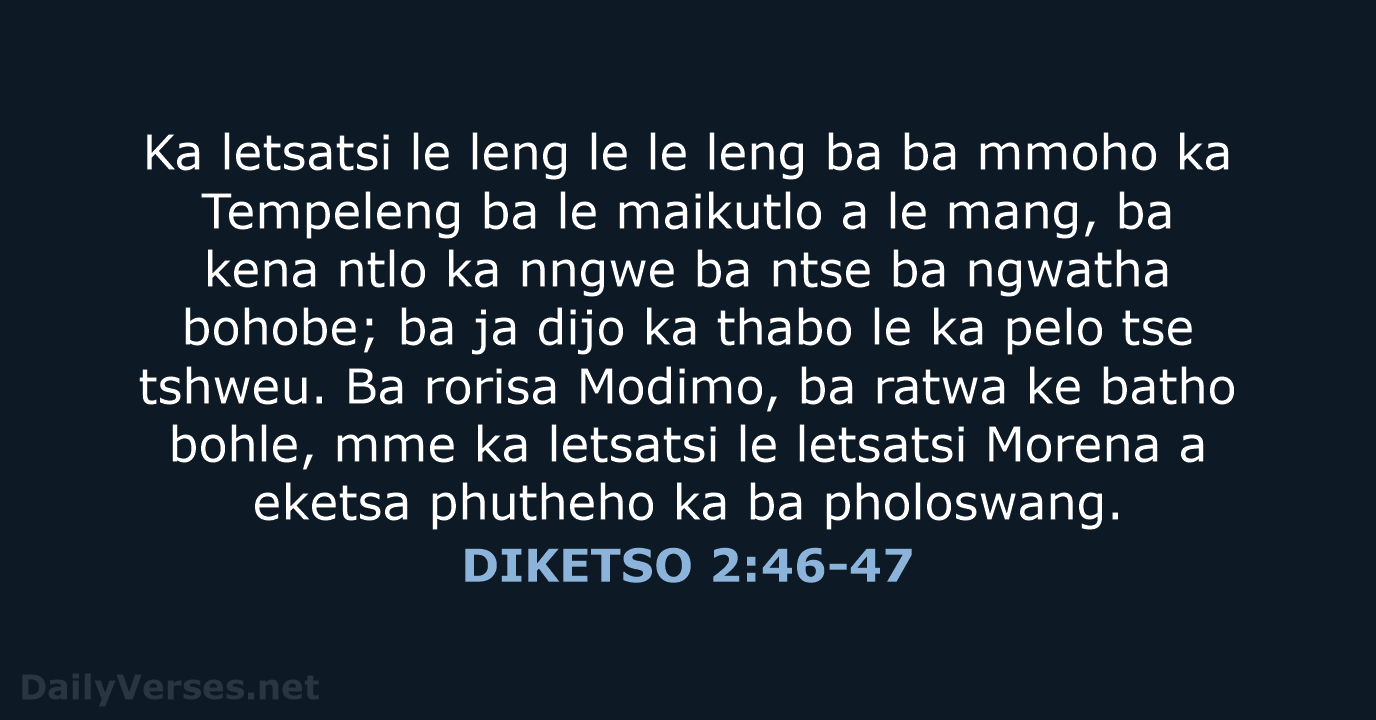 DIKETSO 2:46-47 - SSO89