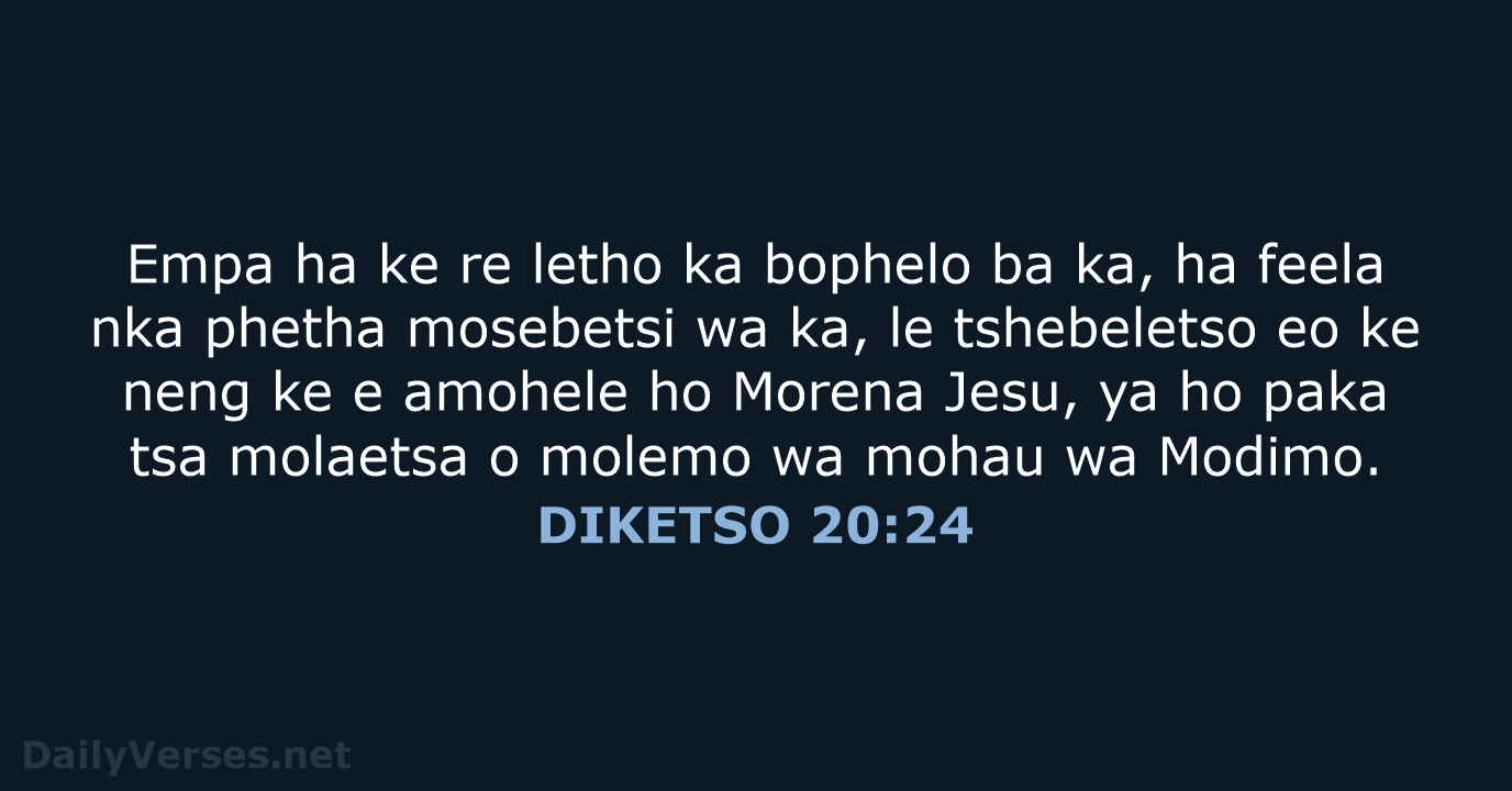 DIKETSO 20:24 - SSO89
