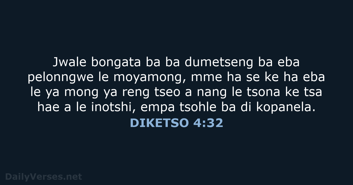 DIKETSO 4:32 - SSO89