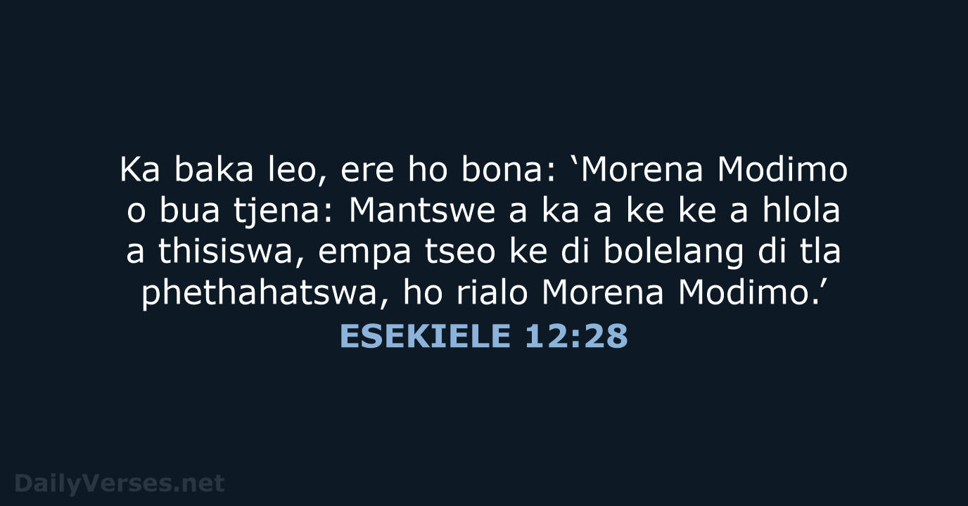 ESEKIELE 12:28 - SSO89
