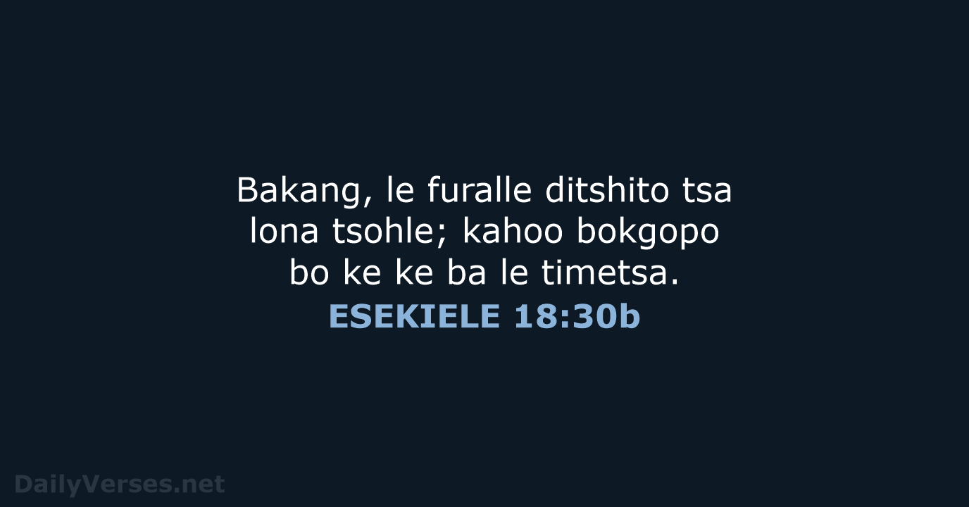 ESEKIELE 18:30b - SSO89