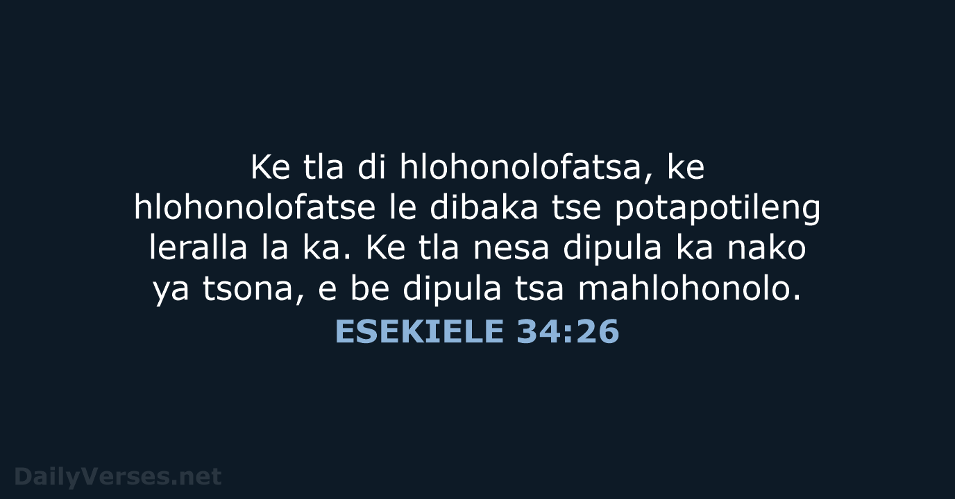 ESEKIELE 34:26 - SSO89