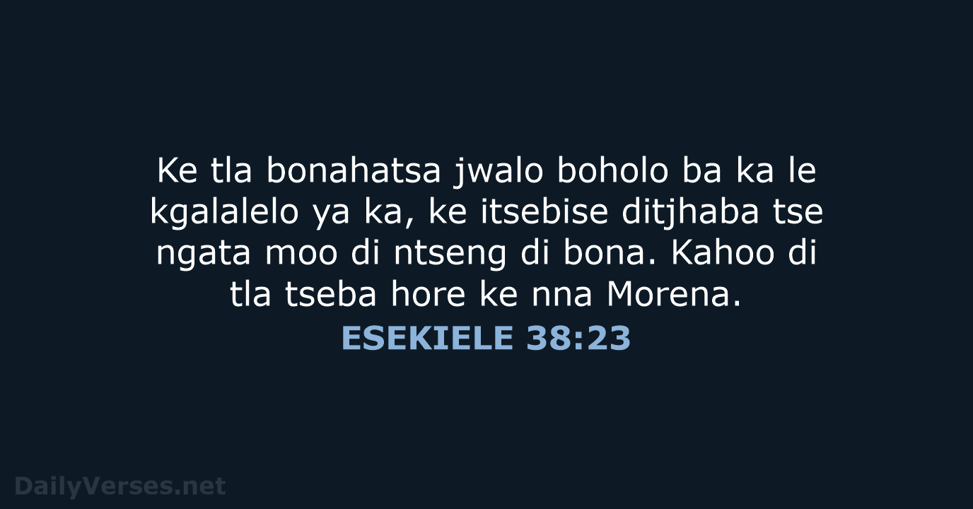 ESEKIELE 38:23 - SSO89