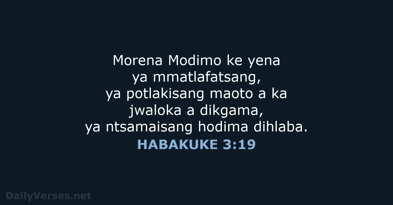 HABAKUKE 3:19 - SSO89