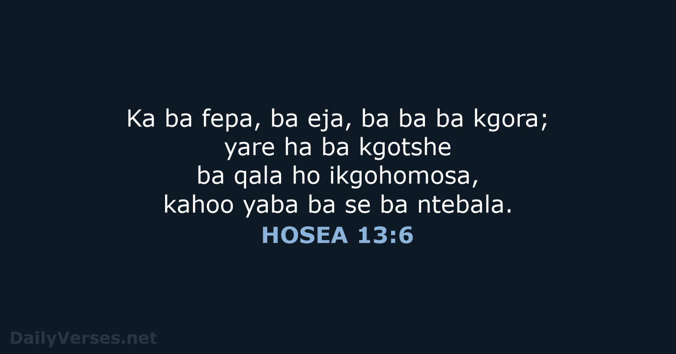 HOSEA 13:6 - SSO89