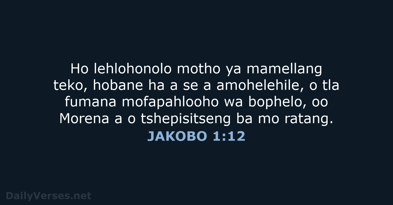 JAKOBO 1:12 - SSO89