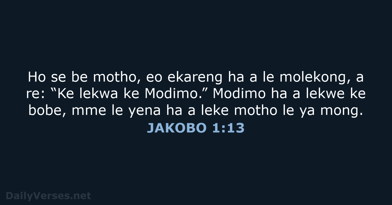 JAKOBO 1:13 - SSO89