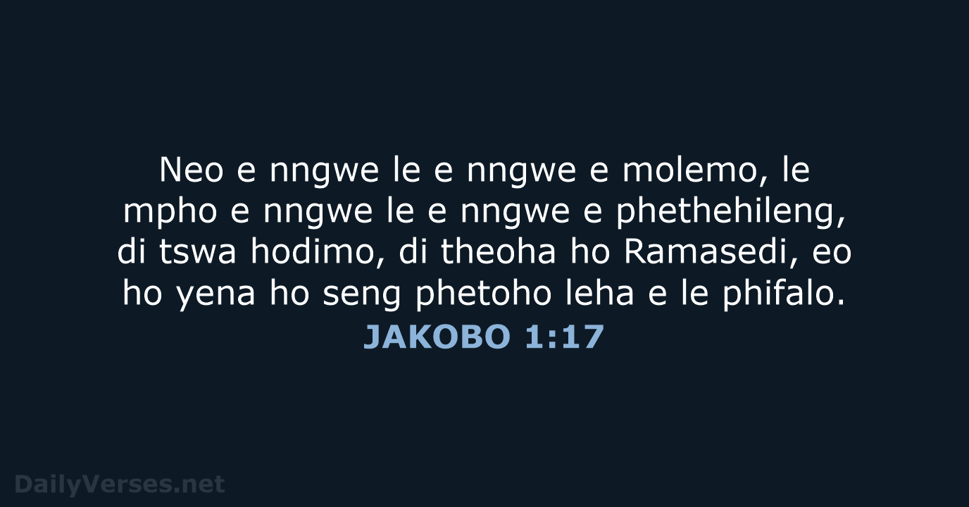 JAKOBO 1:17 - SSO89