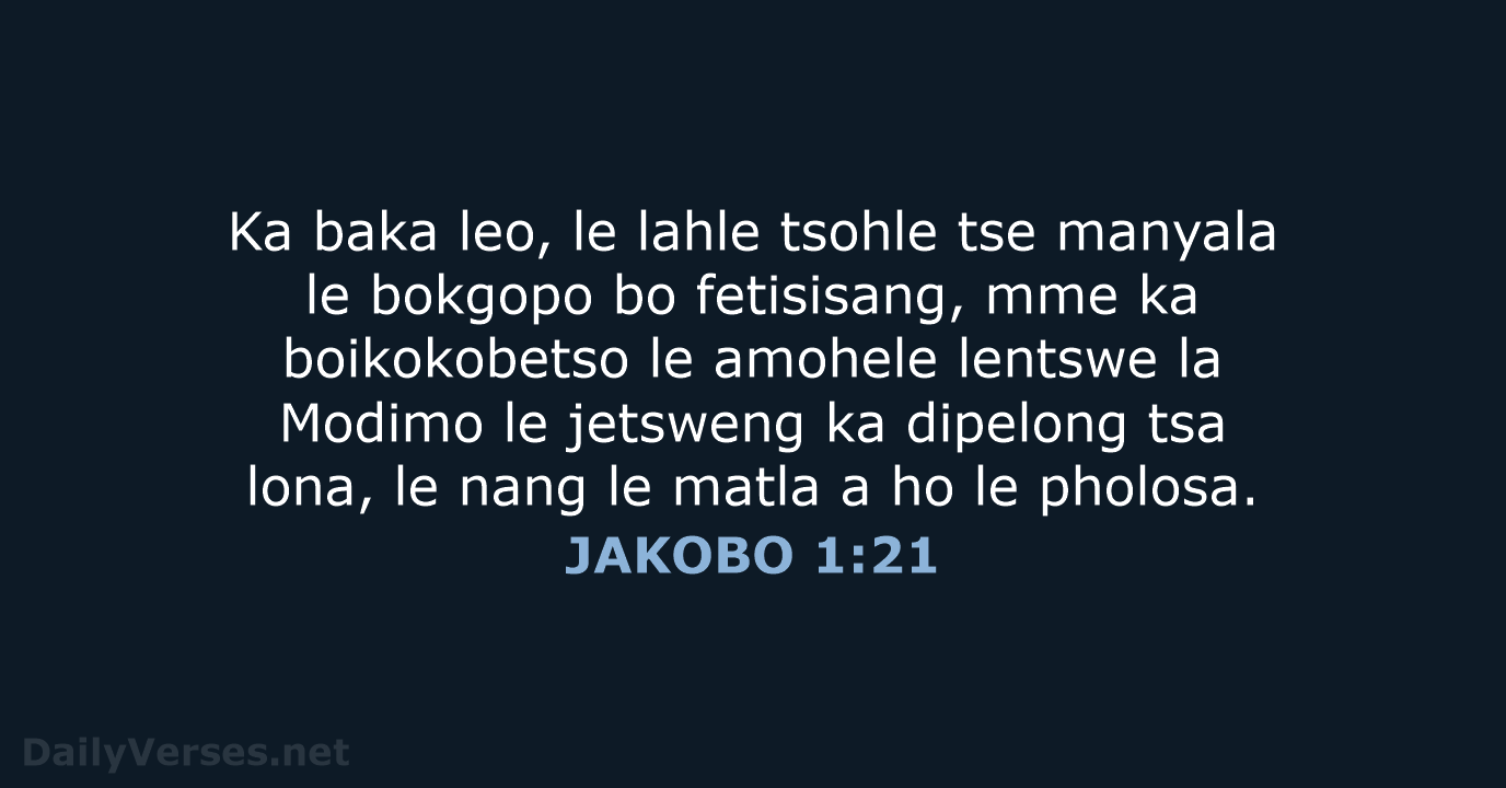 JAKOBO 1:21 - SSO89