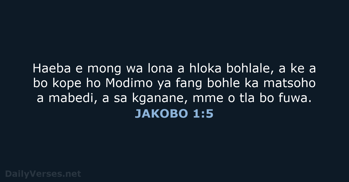 JAKOBO 1:5 - SSO89