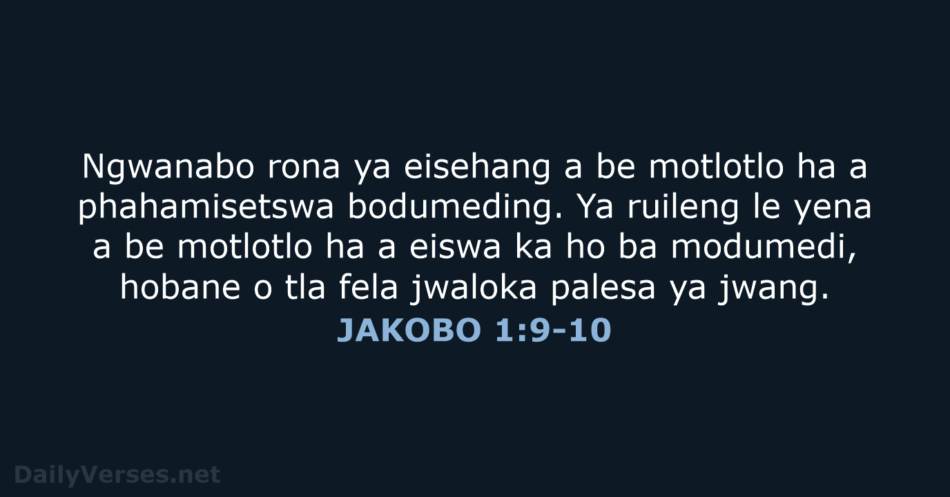 JAKOBO 1:9-10 - SSO89