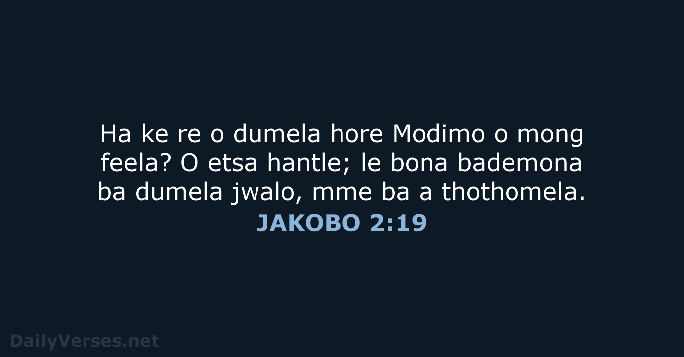 JAKOBO 2:19 - SSO89