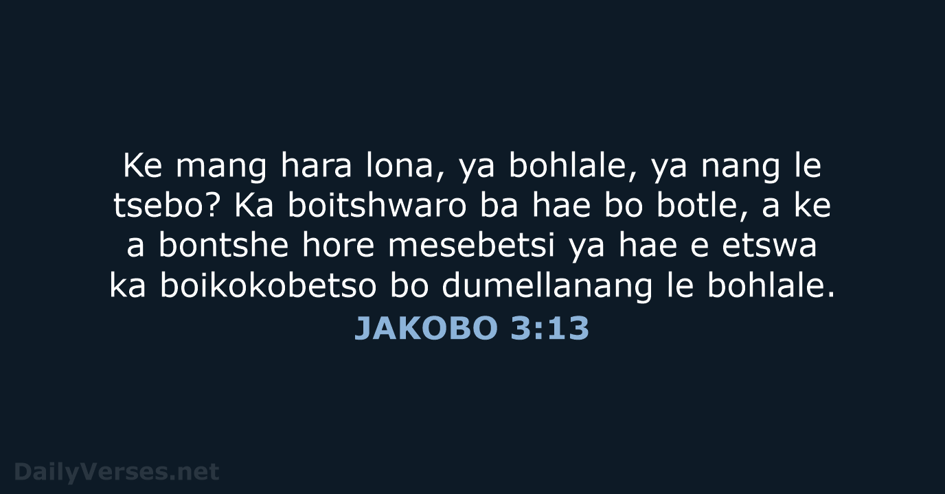 JAKOBO 3:13 - SSO89