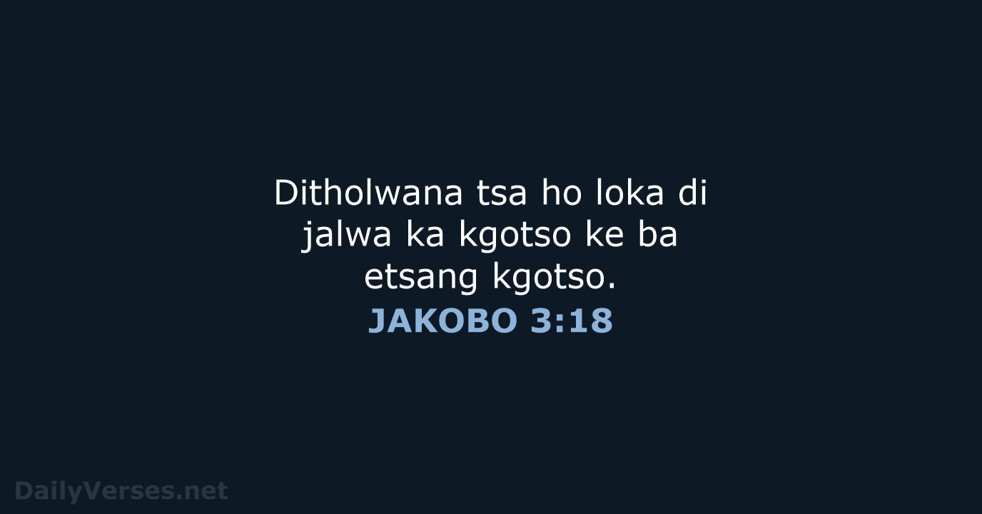 JAKOBO 3:18 - SSO89