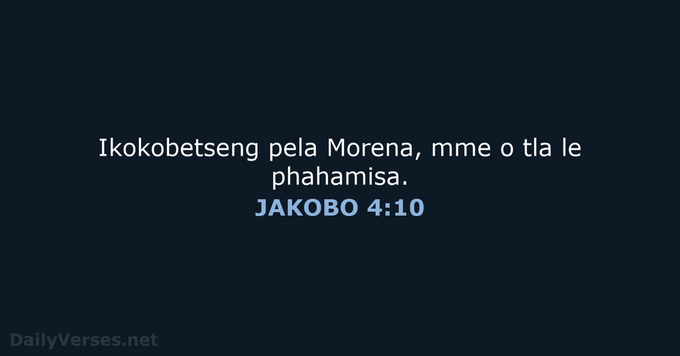 JAKOBO 4:10 - SSO89