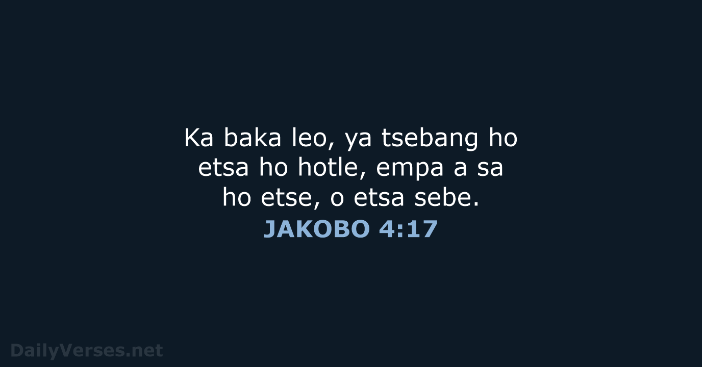 JAKOBO 4:17 - SSO89