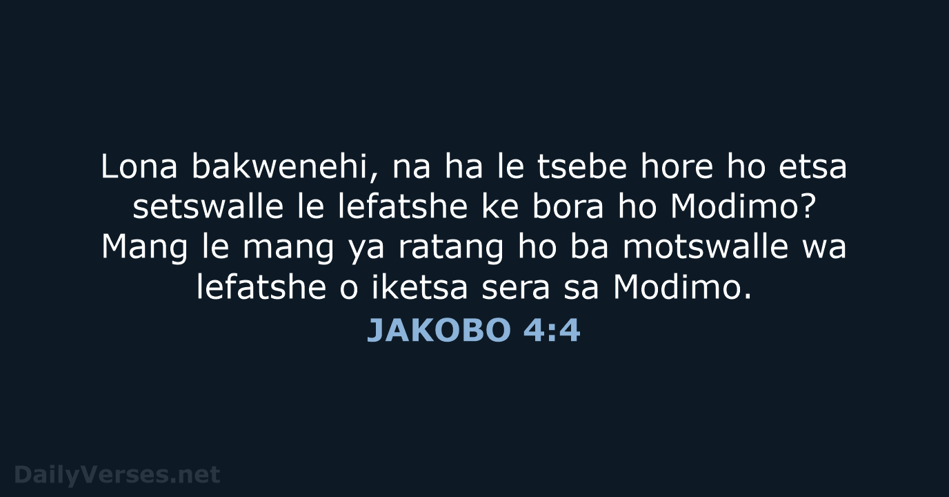 JAKOBO 4:4 - SSO89