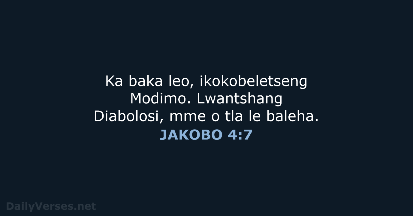 JAKOBO 4:7 - SSO89