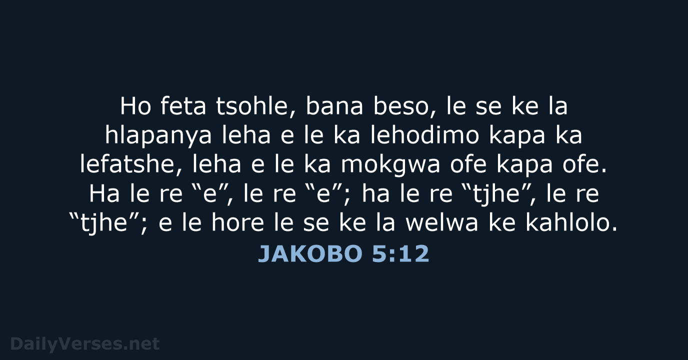 JAKOBO 5:12 - SSO89
