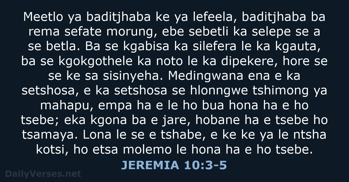 JEREMIA 10:3-5 - SSO89