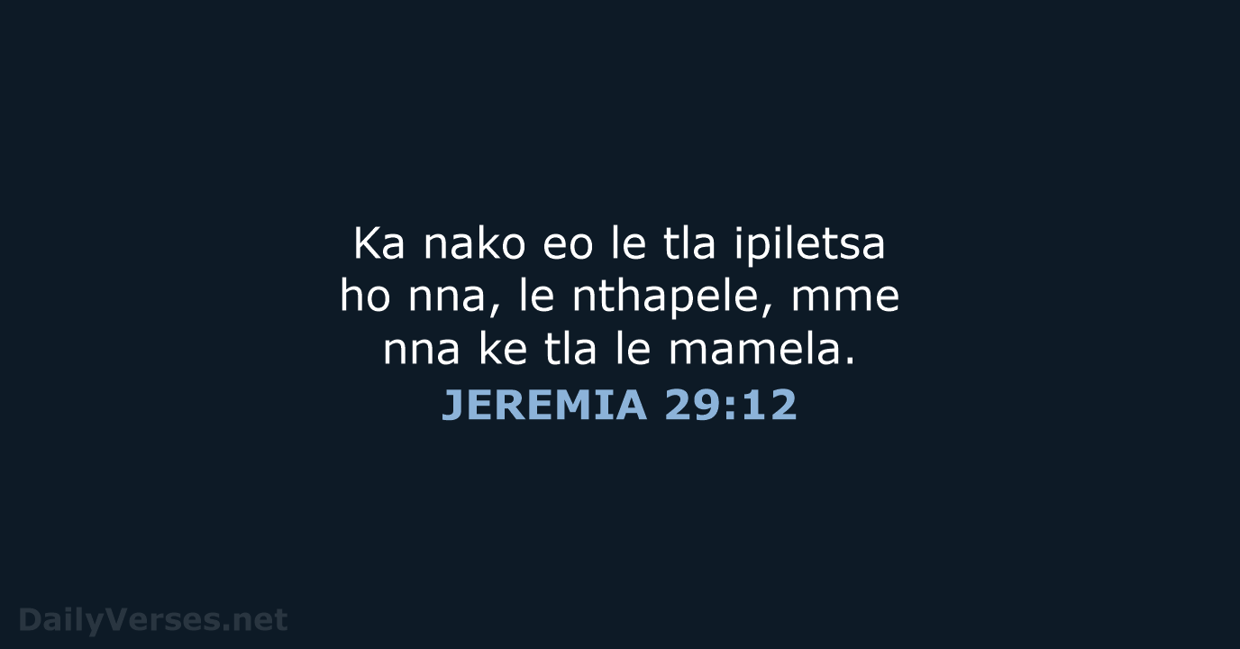 JEREMIA 29:12 - SSO89