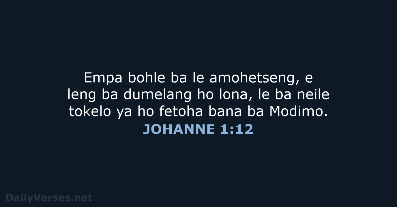 JOHANNE 1:12 - SSO89