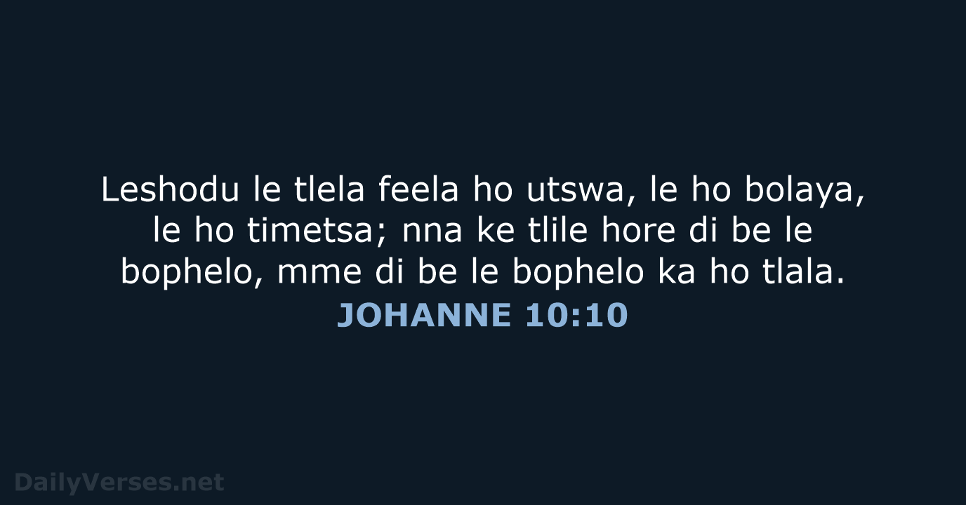 JOHANNE 10:10 - SSO89