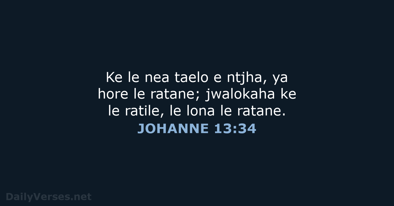 JOHANNE 13:34 - SSO89