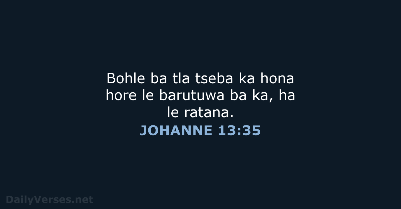 JOHANNE 13:35 - SSO89