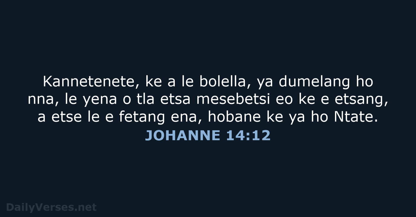 JOHANNE 14:12 - SSO89