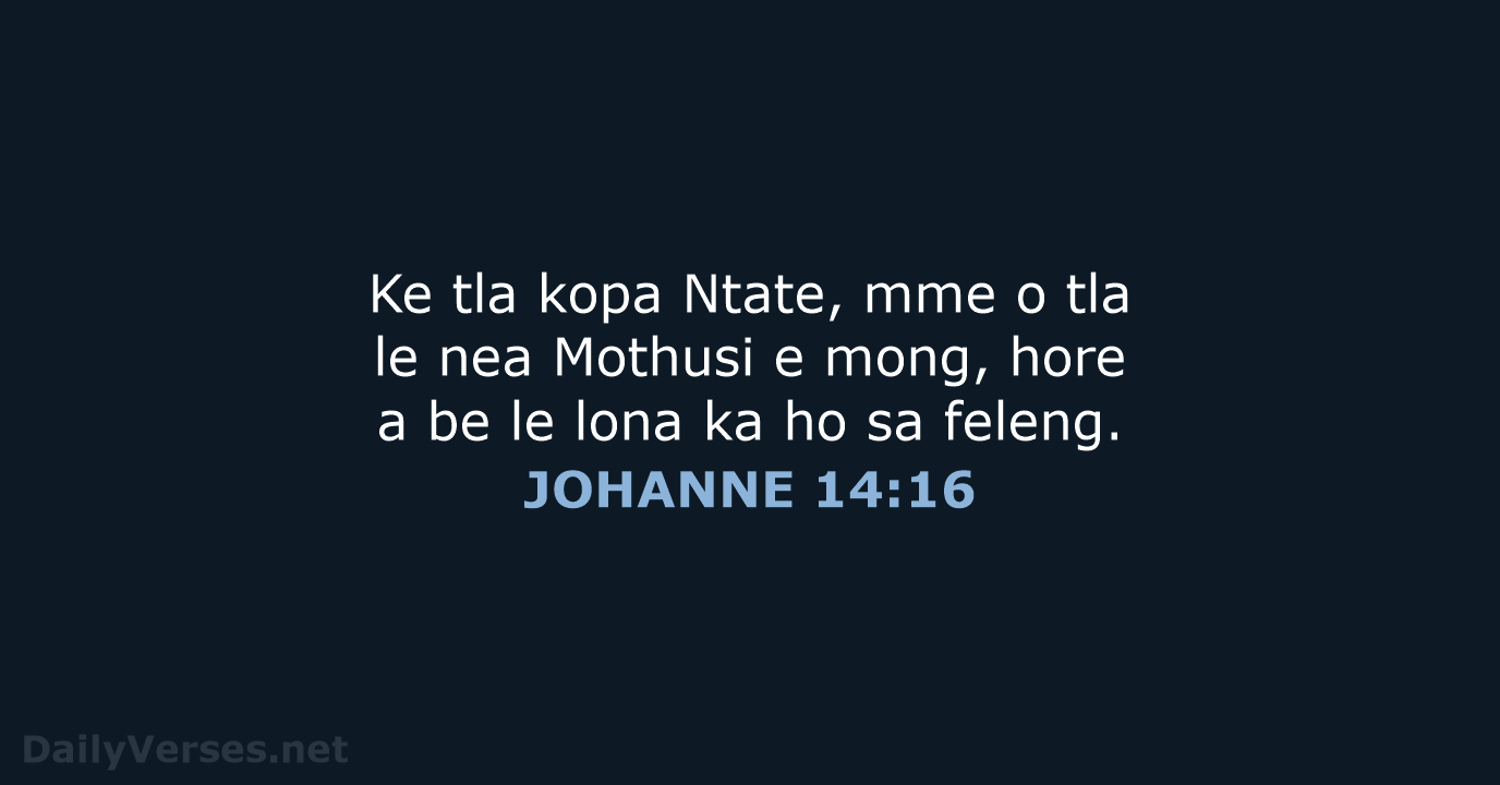 JOHANNE 14:16 - SSO89