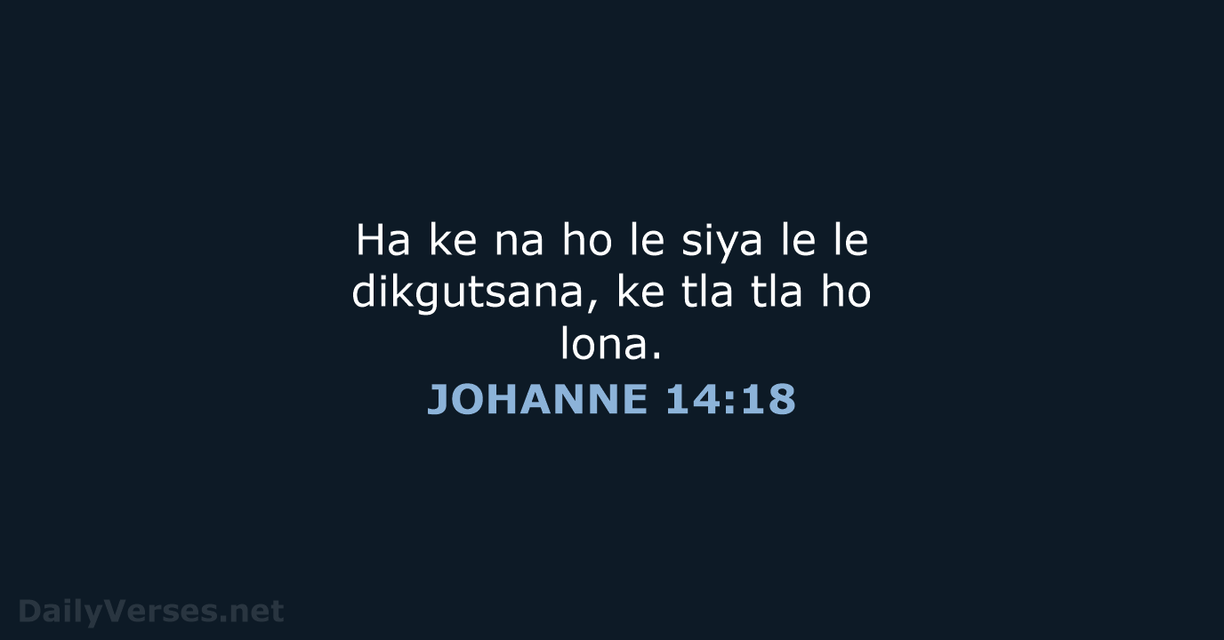 JOHANNE 14:18 - SSO89
