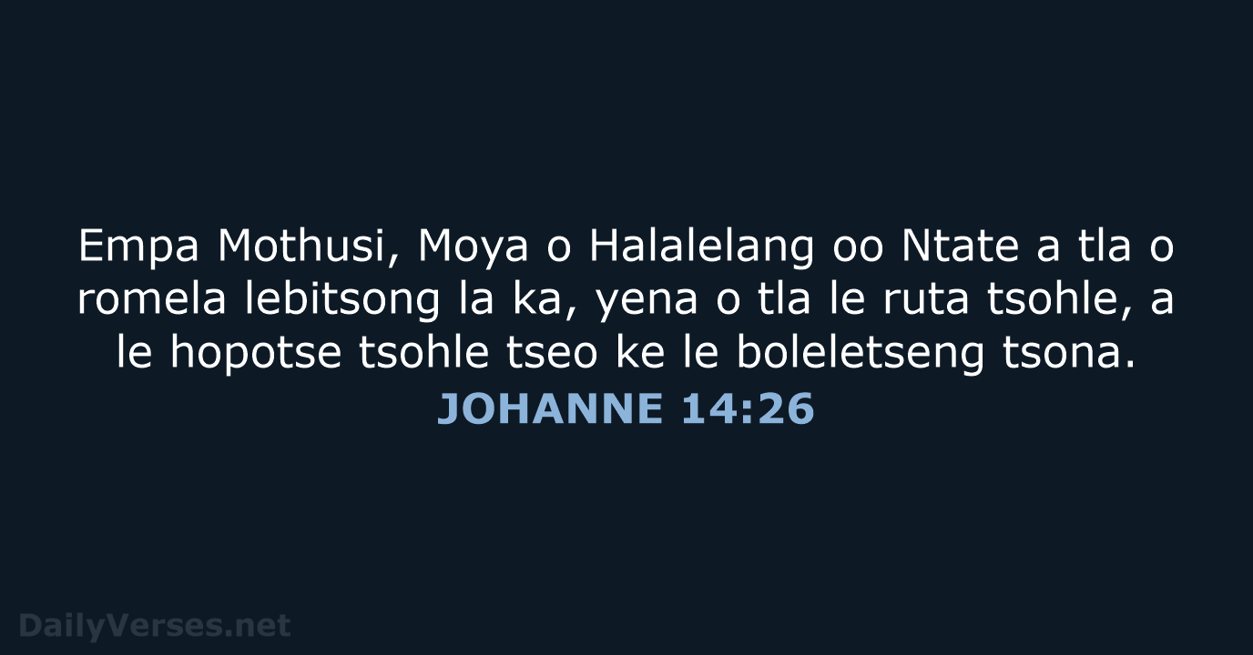 JOHANNE 14:26 - SSO89
