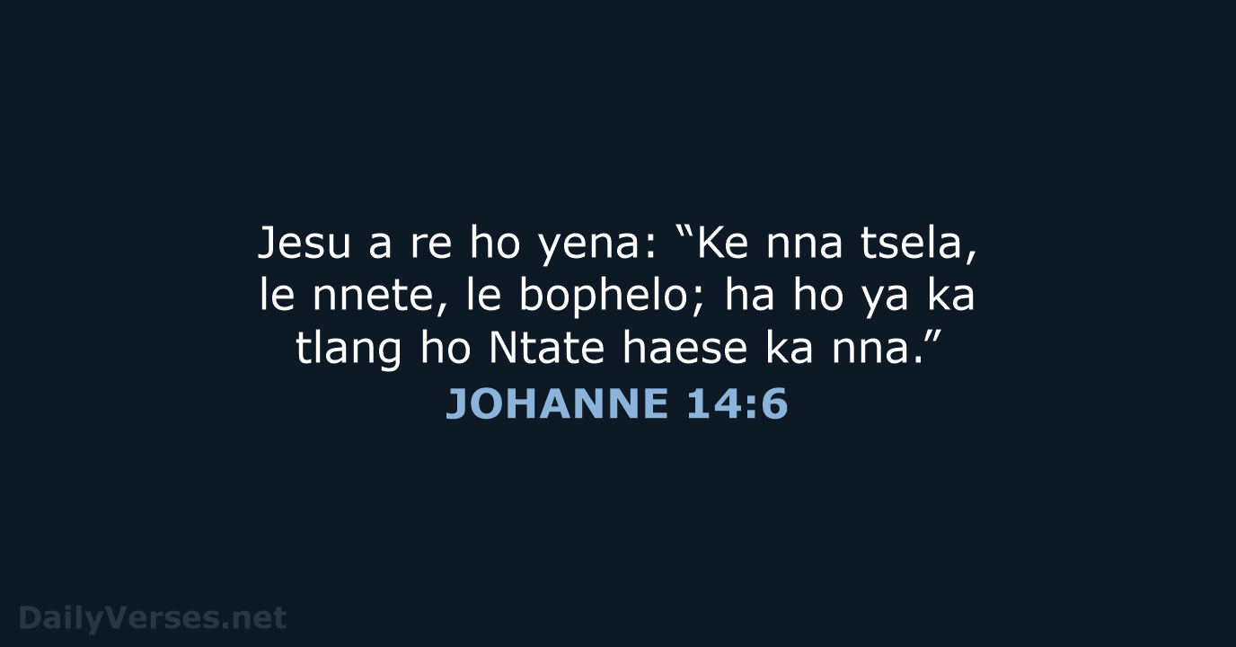 JOHANNE 14:6 - SSO89