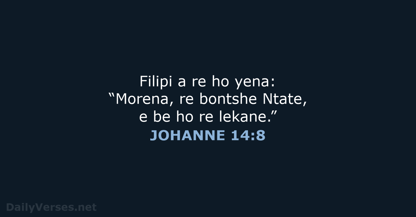 JOHANNE 14:8 - SSO89