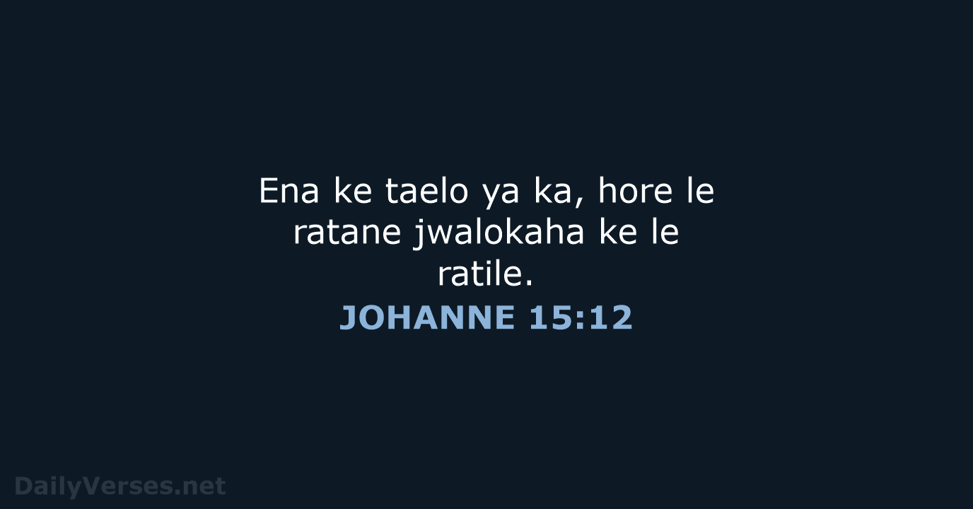JOHANNE 15:12 - SSO89