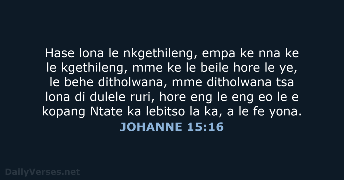 JOHANNE 15:16 - SSO89
