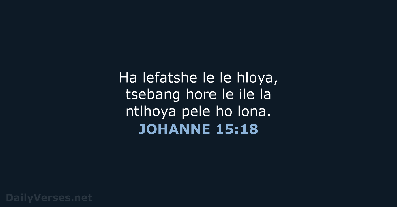 JOHANNE 15:18 - SSO89