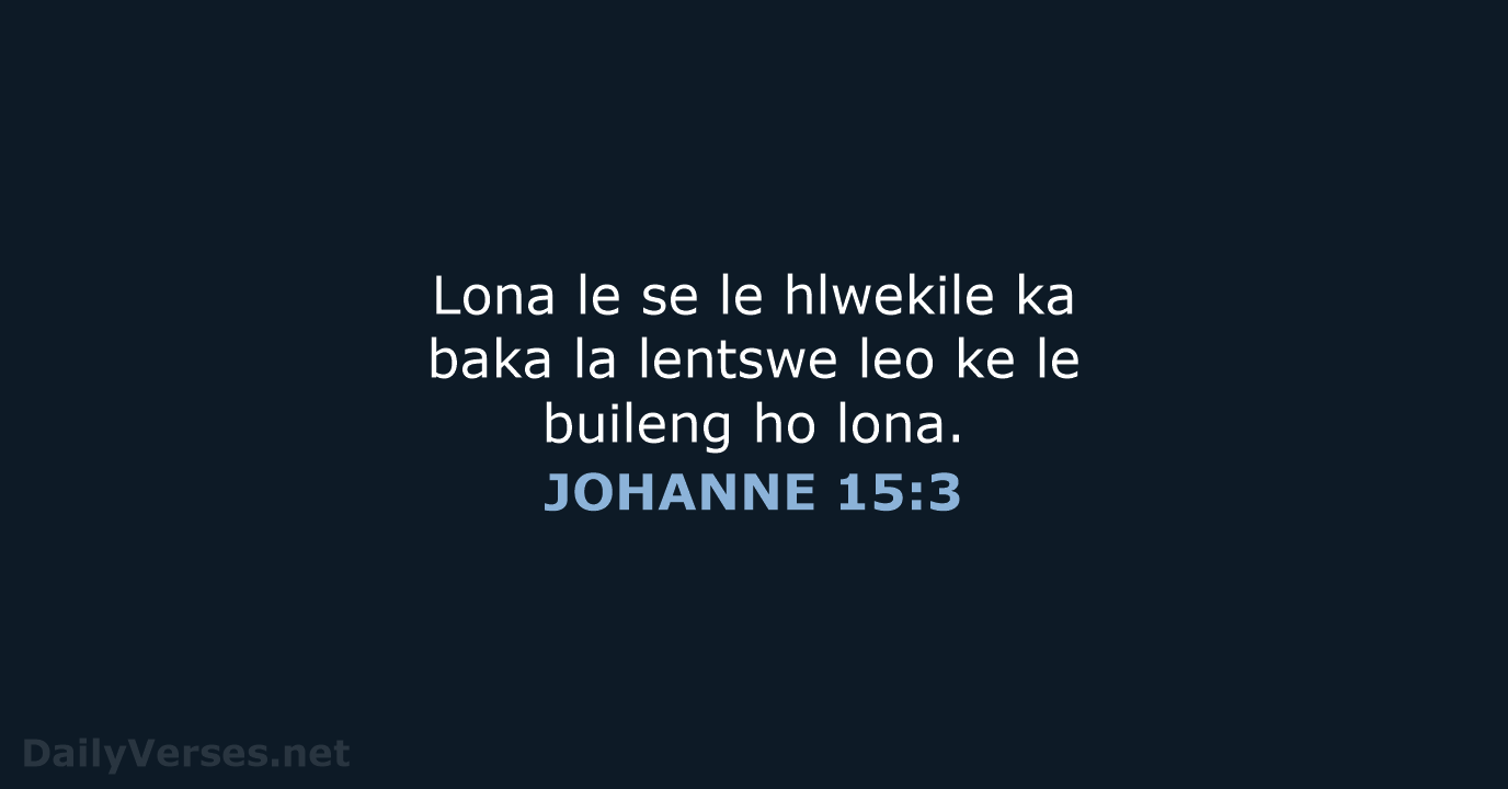 JOHANNE 15:3 - SSO89