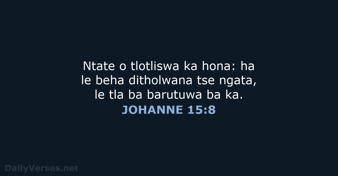 JOHANNE 15:8 - SSO89