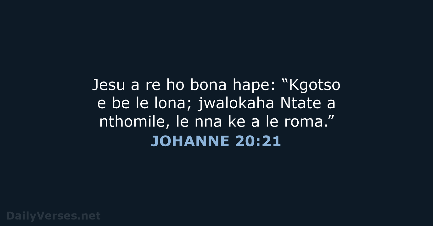 JOHANNE 20:21 - SSO89