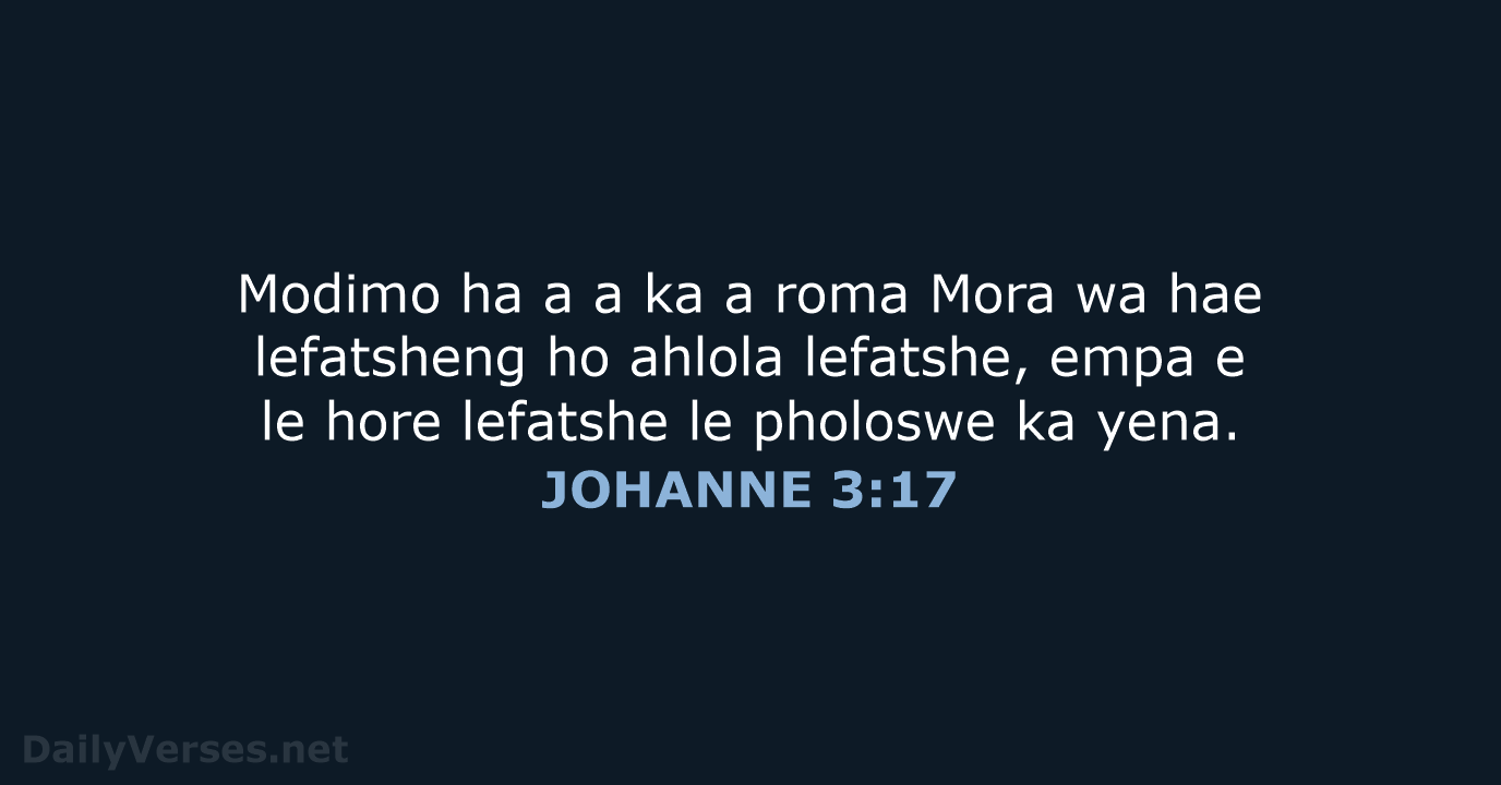 JOHANNE 3:17 - SSO89
