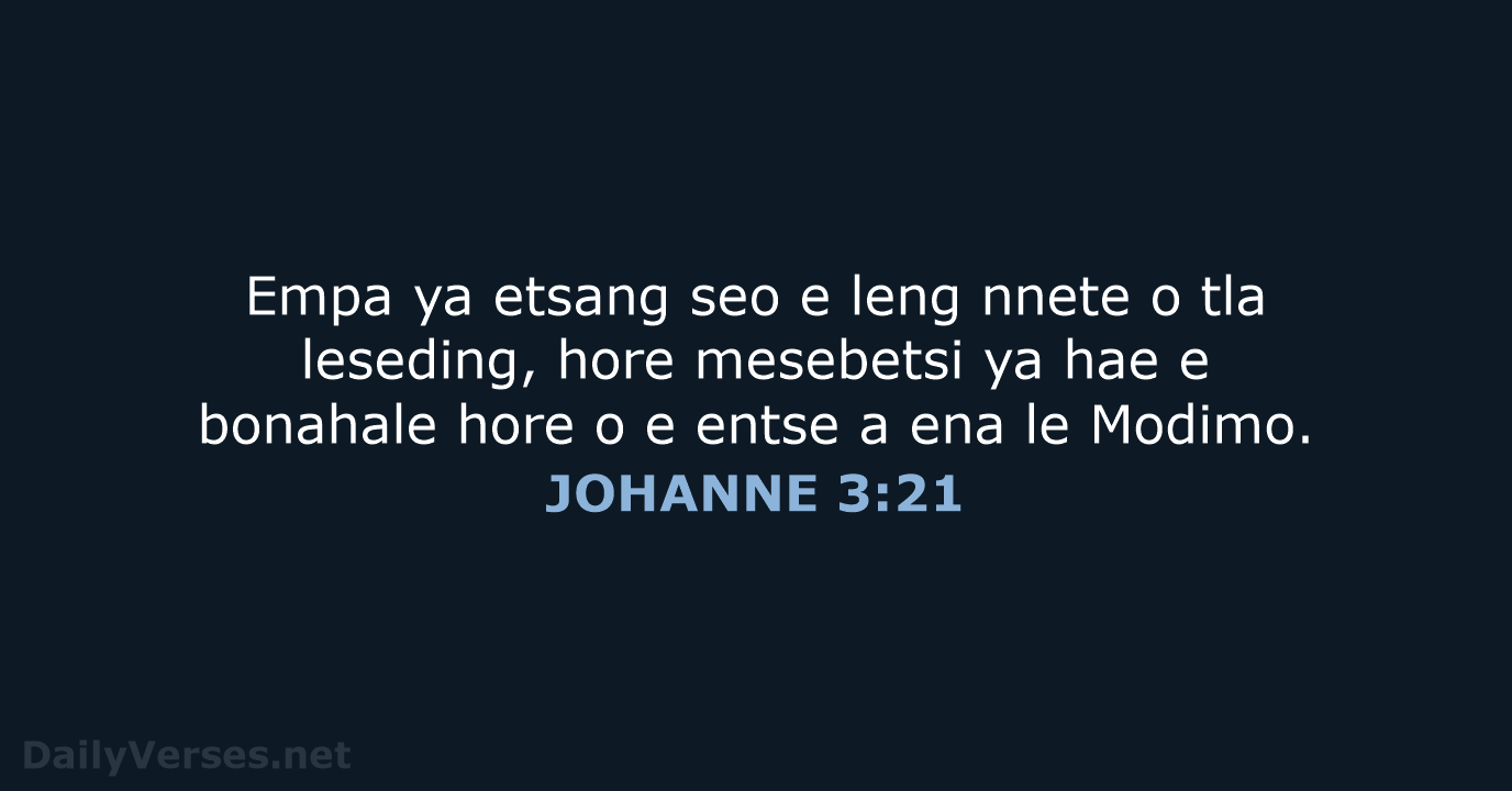 JOHANNE 3:21 - SSO89