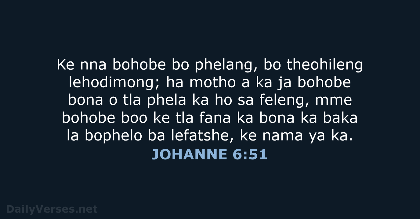 JOHANNE 6:51 - SSO89